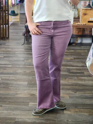 Tyler Acid Wash Fray  in lavender * on sale